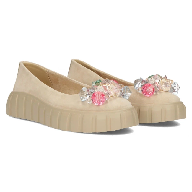 Leather shoes Filippo DP4682/24 BE beige