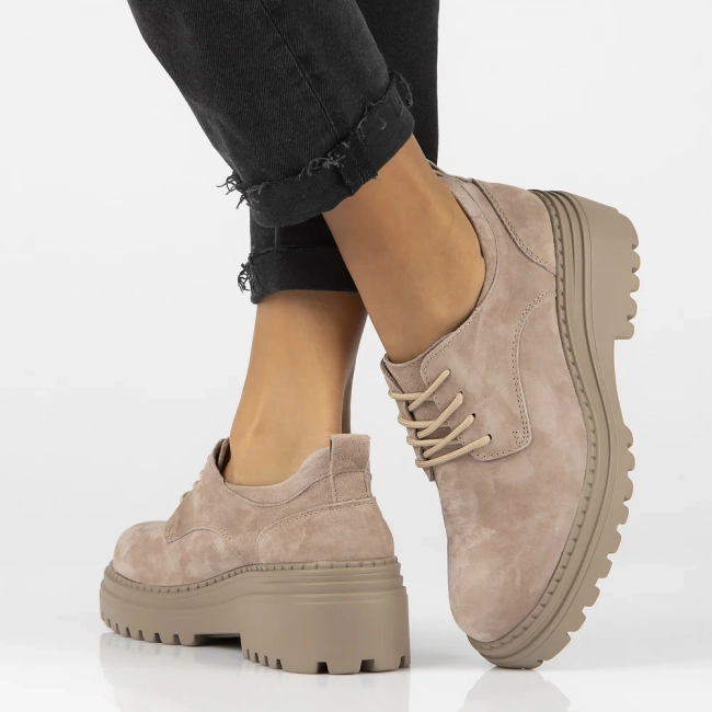 Leather shoes Filippo DP6123/24 TP taupe