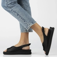 Leather sandals Filippo DS6984/25 BK black