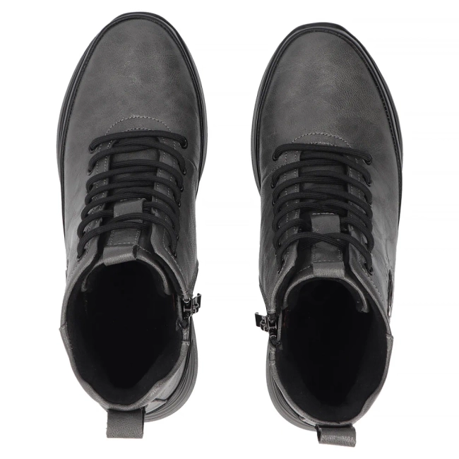 Leather platform ankle boots Filippo DBT4215/26 GR grey