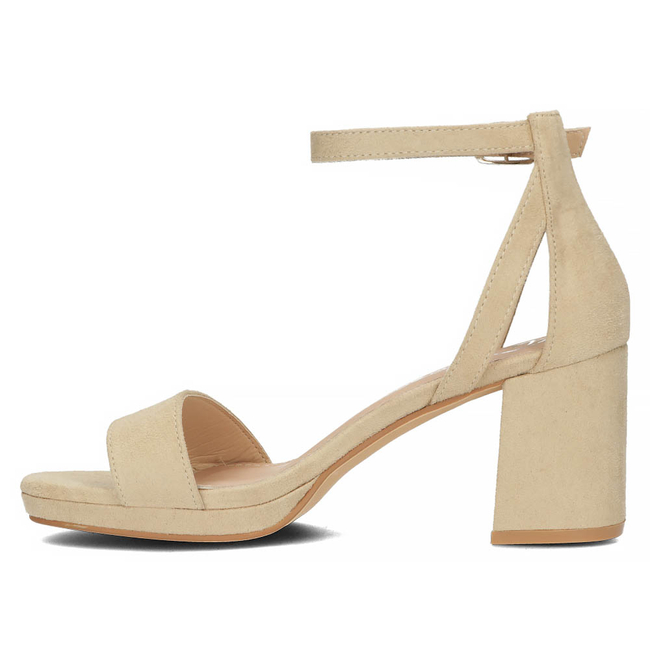 Sandały na obcasie Filippo DS4488/23 BE beżowe