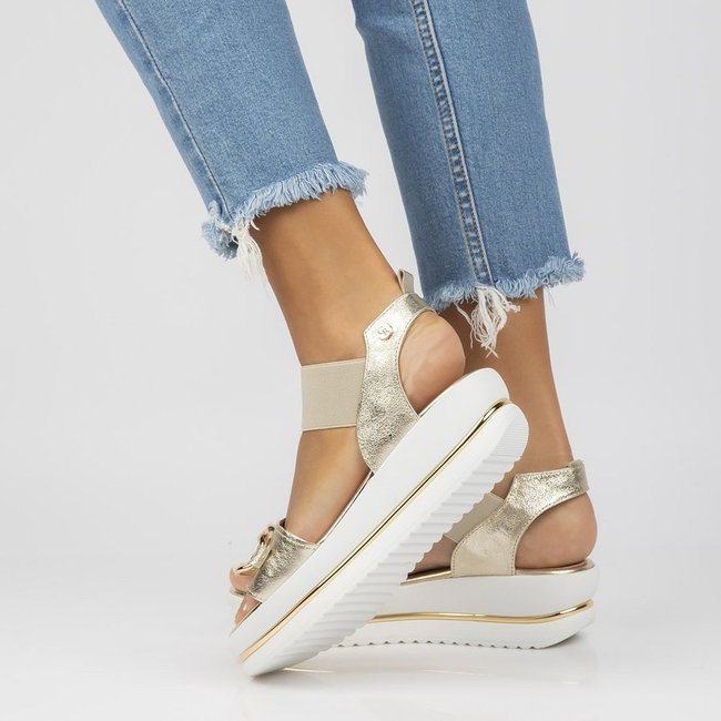 Leather sandals Filippo 104 gold