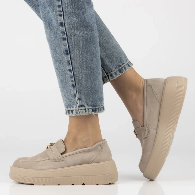 Leather shoes Filippo DP6844/25 BE beige