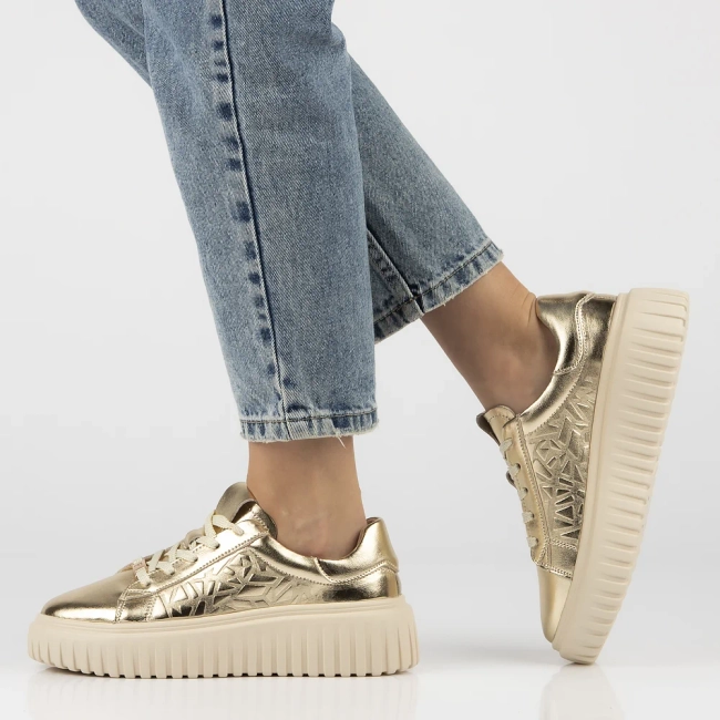 Leather sneakers Filippo DP7001/25 GO gold