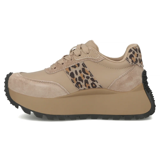 Skórzane sneakersy Filippo DP6785/25 BE LEO brązowe