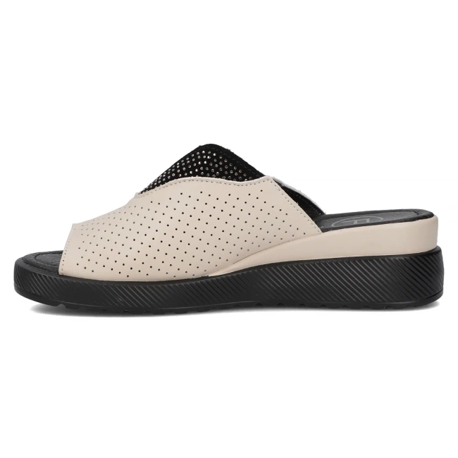 Leather flip-flops Filippo DK6146/24 BE beige