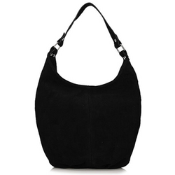 Torebka Toscanio Hobo Zamszowa A284 czarny