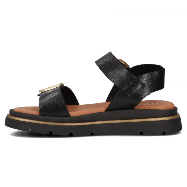 Skórzane sandały Yokono YAMBRE-251 SAMOA NEGRO czarne