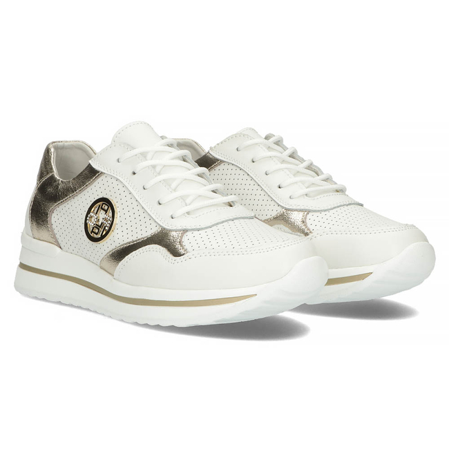 Leather sneakers Filippo DP3544/22 WH white