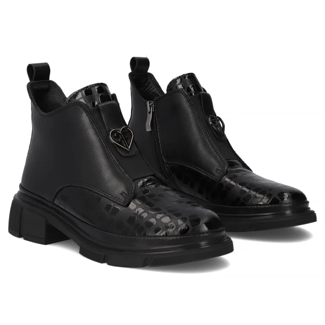 Leather ankle boots Filippo DBT7430/25 BK black