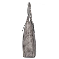 Grey shopper bag grey croco