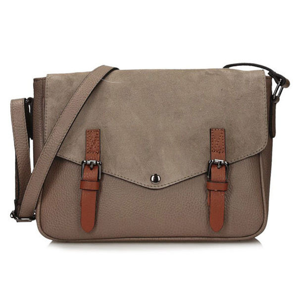 Torebka Toscanio Listonoszka Skórzana C246 beżowa