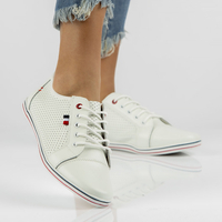 Skórzane półbuty Filippo DP009/22 WH białe