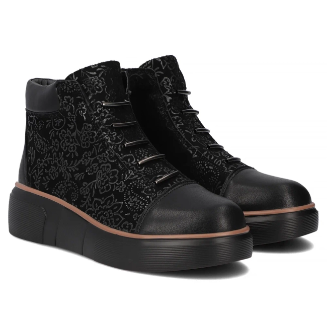 Leather ankle boots Filippo DBT7166/25 BK black