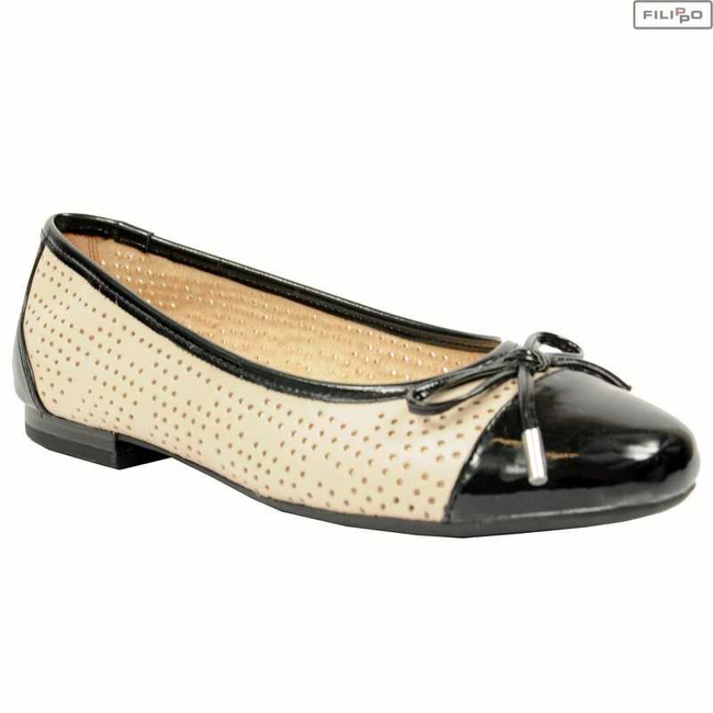 Ballerina CAPRICE 9/9-22105/26 sand su/blk pa 8022350