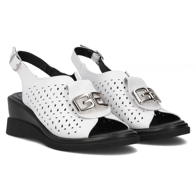 Leather sandals Filippo DS6154/24 WH white