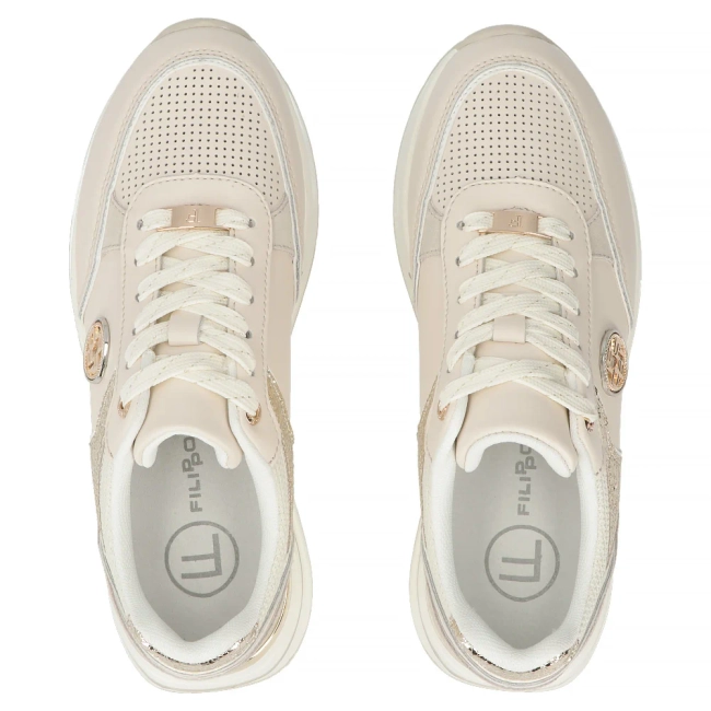 Leather sneakers Filippo DP7773/26 BE beige