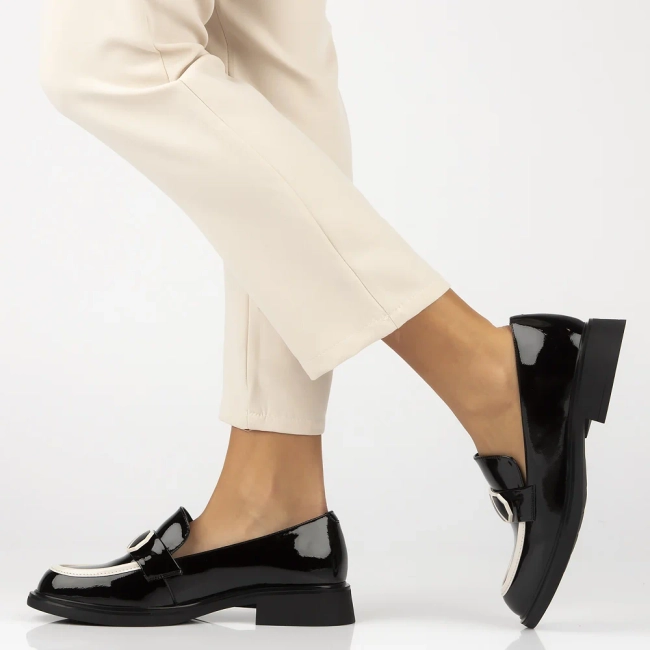 Leather lords Filippo DP6928/25 BK WH black