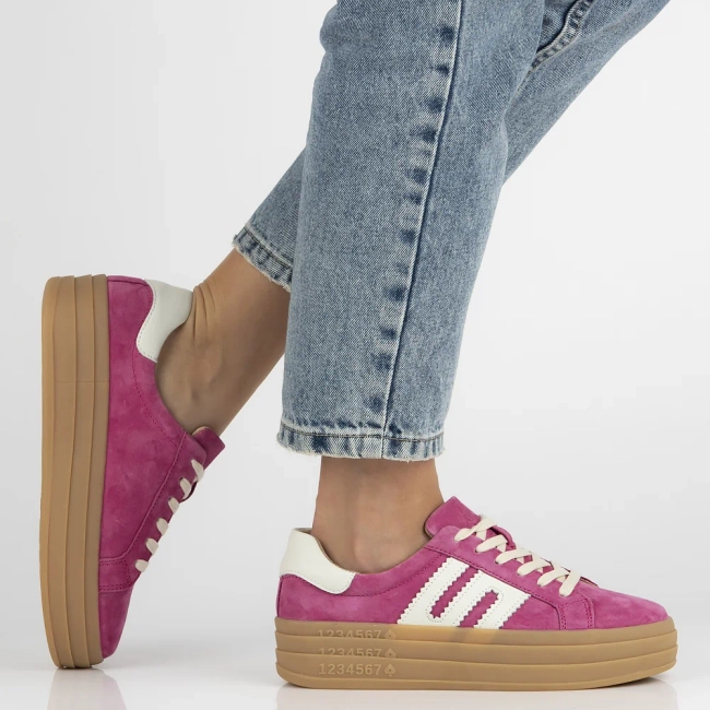 Skórzane sneakersy Filippo DP6744/25 FH różowe