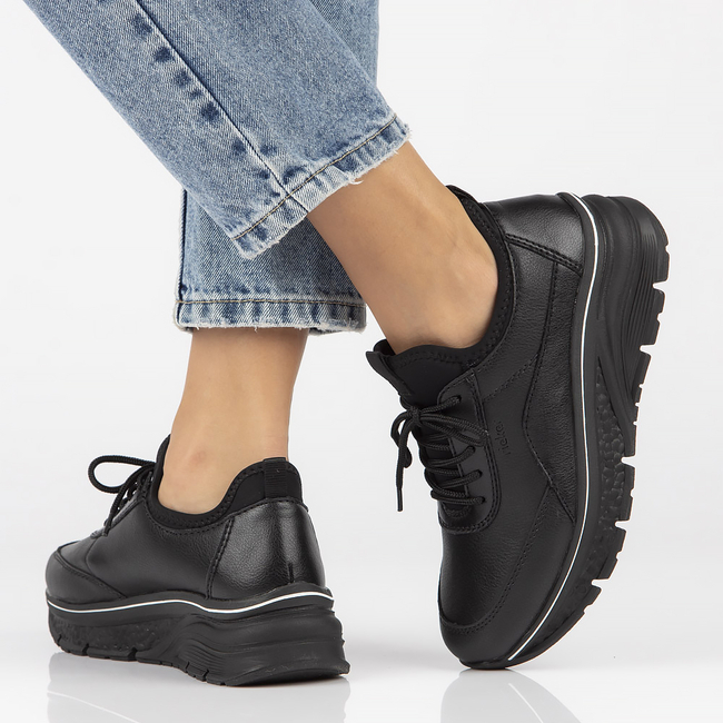 Rieker leather sneakers 48050-00 black