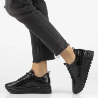 Skórzane sneakersy Filippo DP7284/25 BK czarne