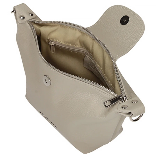 Leather handbag Toscanio G74 grey