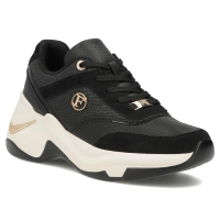 Skórzane sneakersy Filippo DP7766/26 BK czarne
