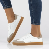 Skórzane sneakersy Filippo DP6128/25 WH BE białe