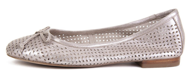 Baleriny Caprice 9-22101-22 354 Taupe Suede Metallic