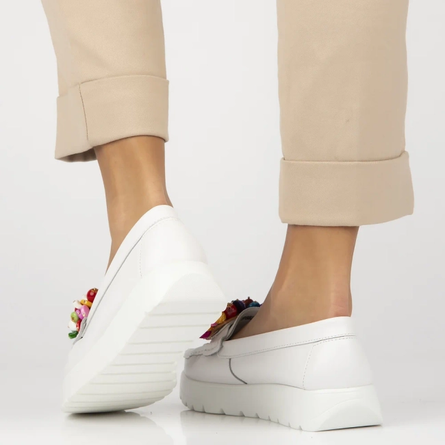 Leather loafers Filippo DP6828/25 WH white