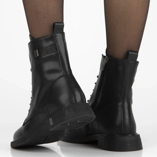 Skórzane trzewiki Filippo DBT7201/25 BK czarne