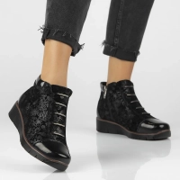 Leather ankle boots Filippo DBT3179/25 BK FL black