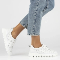 Leather shoes Filippo DP6995/25 WH white