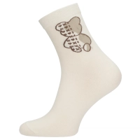 Women's Socks Cosas light beige LM207 teddy
