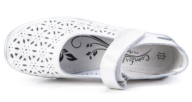 Półbuty Filippo DP640/19 WH white