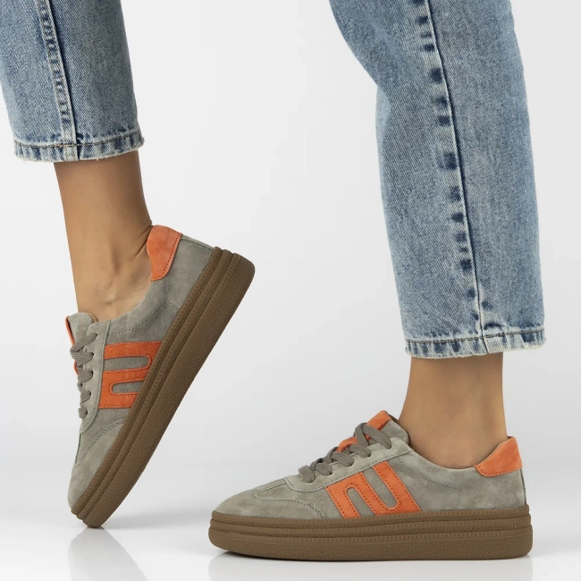 Leather sneakers Filippo DP7114/25 KH khaki