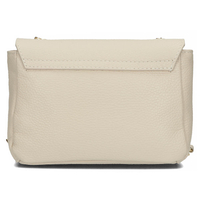 Skórzana torebka Filippo Listonoszka Q2022 jasny beż 