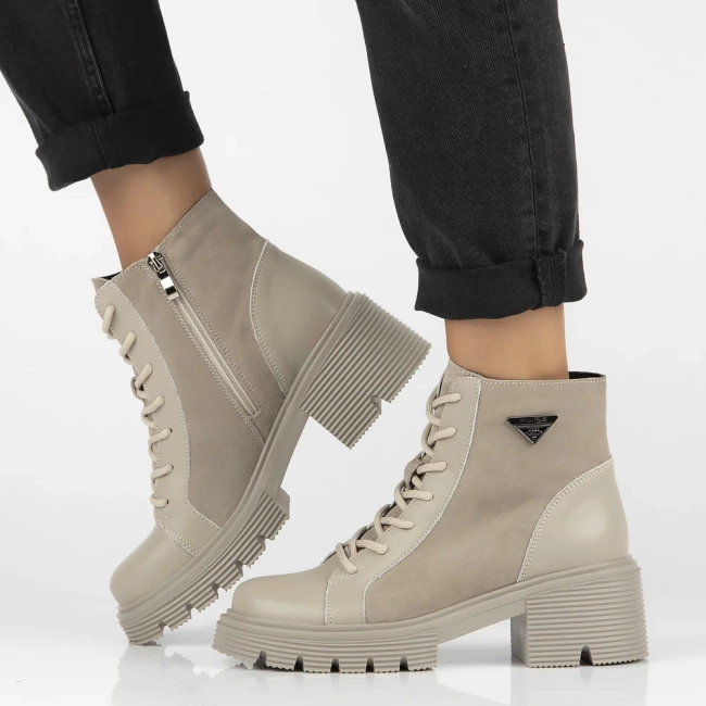 Leather ankle boots Filippo DBT6495/25 BE beige