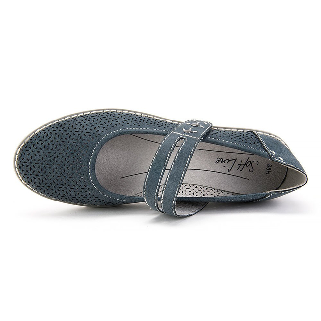 Półbuty Jana Soft Line 8-24662-20 846 jeans