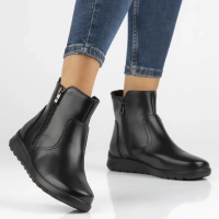 Skórzane botki Filippo DBT6630/24 BK czarne