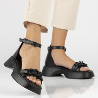 Leather sandals Filippo DS4458/23 BK black