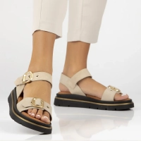 Leather sandals Yokono YAMBRE-251 SERRAJE CRUDO beige