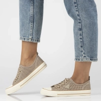 Sneakers beige up slim QY838-63 khaki