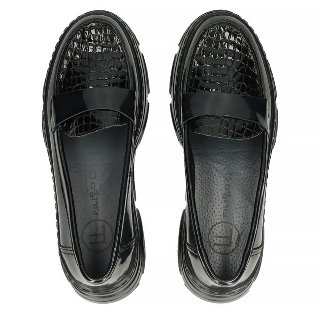 Leather shoes Filippo DP4186/22 BK black