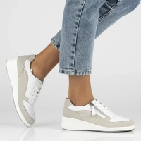 Skórzane Sneakersy Filippo DP6209/24 WH białe