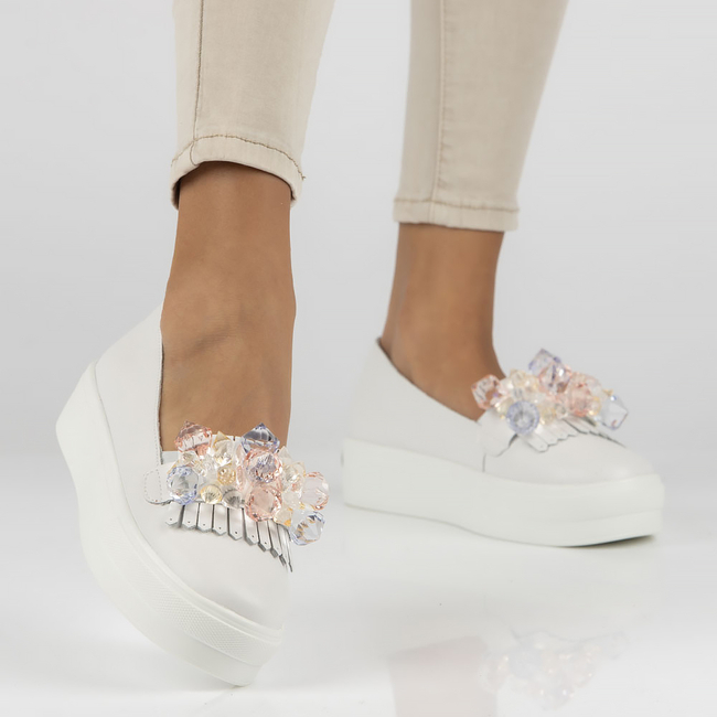 Leather shoes Filippo DP4520/23 WH white