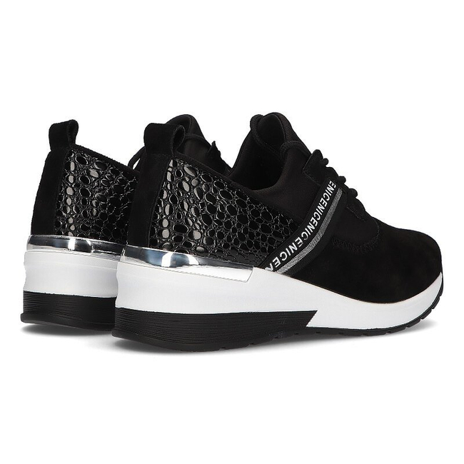Leather sneakers Filippo DP1388/21 BK black