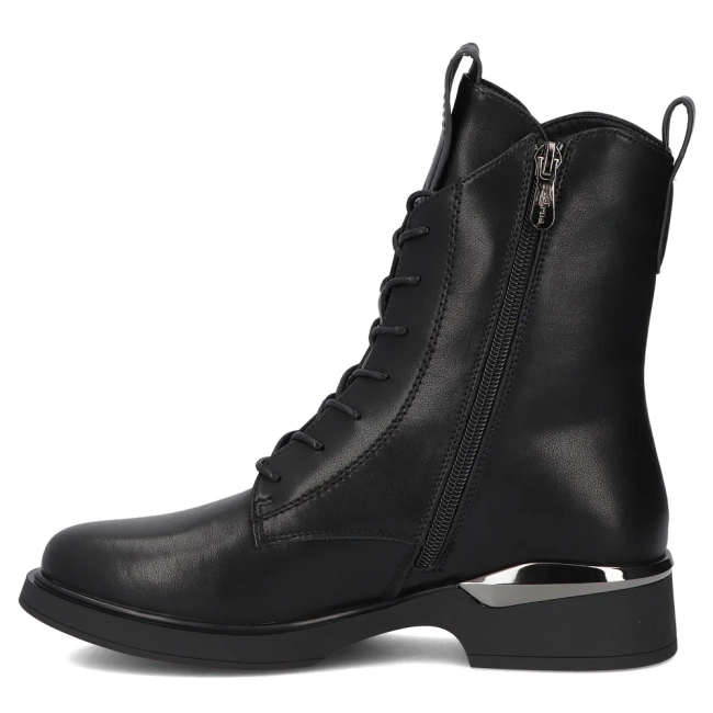 Skórzane botki Filippo DBT7199/26 BK czarne