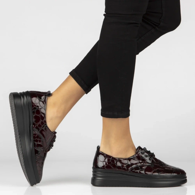 Leather shoes Filippo DP7960/26 BG burgundy