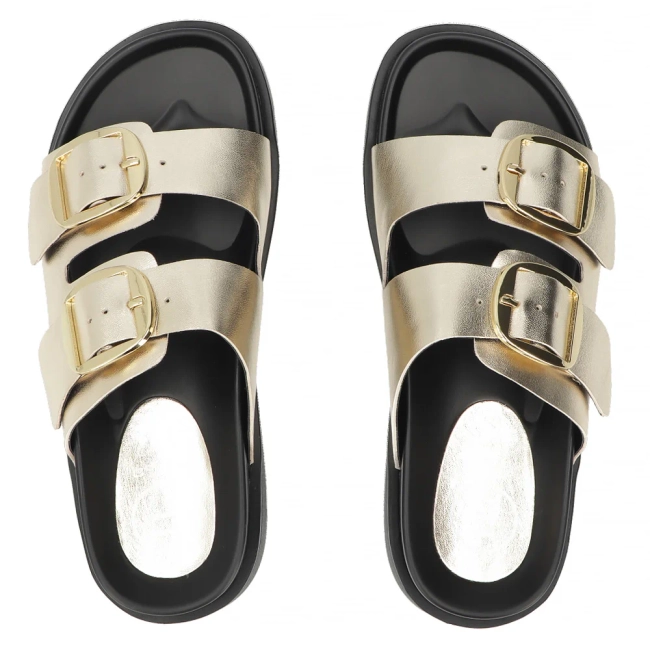 Leather flip-flops Filippo DK7827/26 GO gold